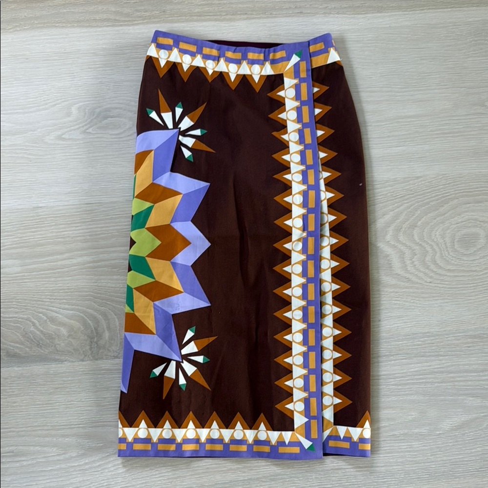 LA DoubleJ Multicolor Geometric Skirt